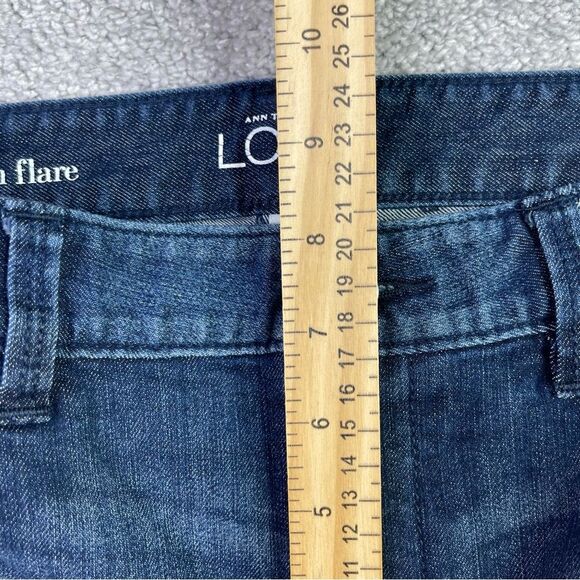 Loft Jeans Women's 6 Blue Modern Flare Low Rise Dark Denim Stretch - Picture 10 of 13